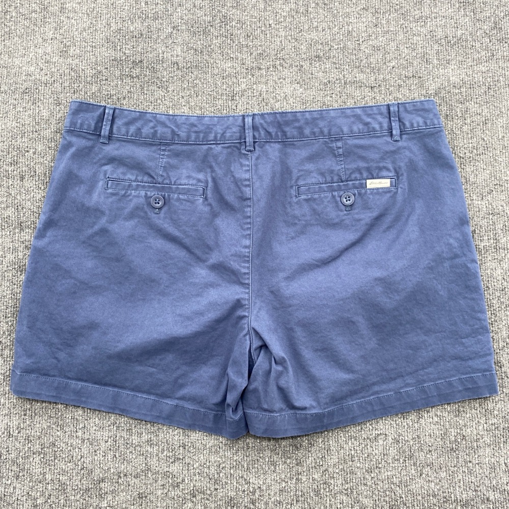 Eddie Bauer Legendwash Stretch Shorts Women 18 Blue Curvy Outdoor Chino Coastal - Picture 11 of 12